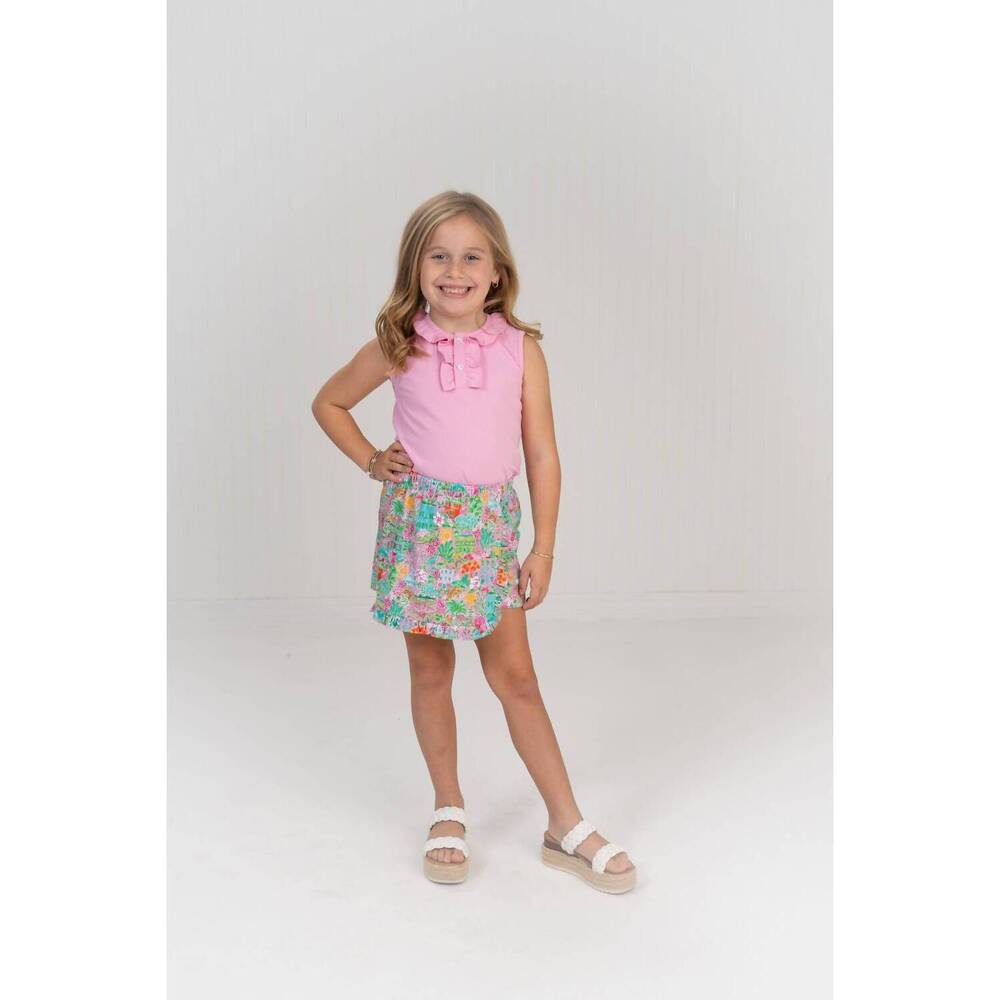 NEW THE OAKS APPAREL lucy ruffled collar shirt in hot pink
